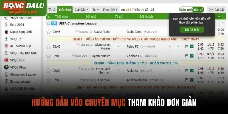 Hướng dẫn vào chuyên mục tham khảo đơn giản